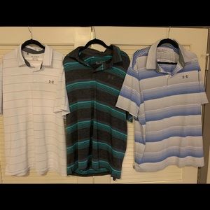 Three Under Armor golf polos size 2XL
